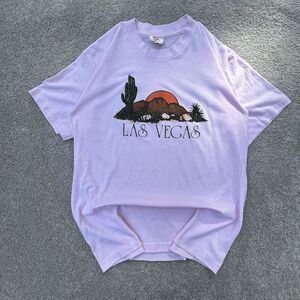 Vintage 70s Las Vegas Shirt Womens Large Single Stitch Nevada Nature Casino